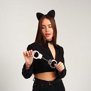 Карнавальный набор «Киса» (ободок с ушками, наручники, галстук-бабочка)